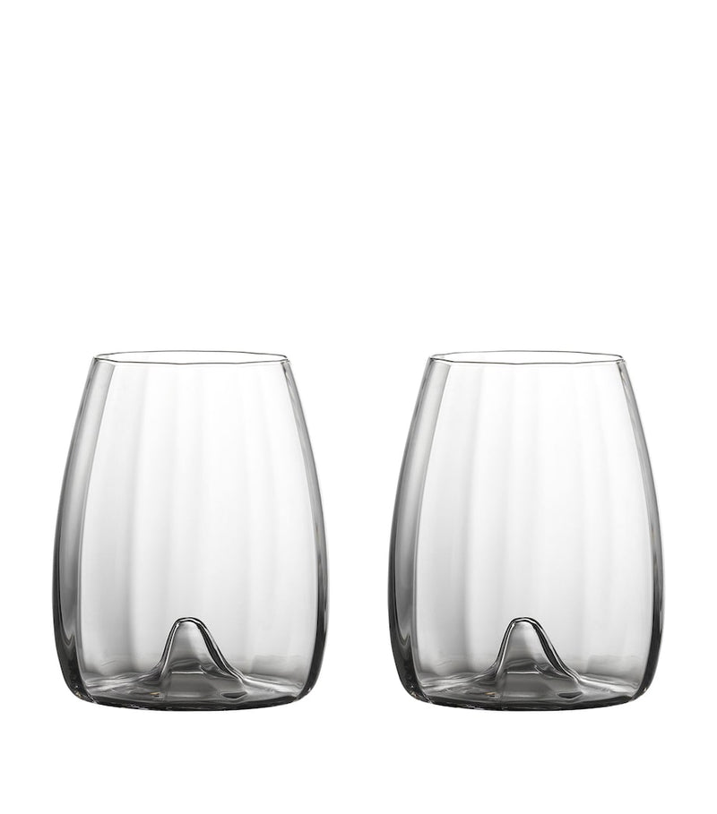 Waterford Elegance Optic stemless wine glasses set of 2 520ml (British brand)