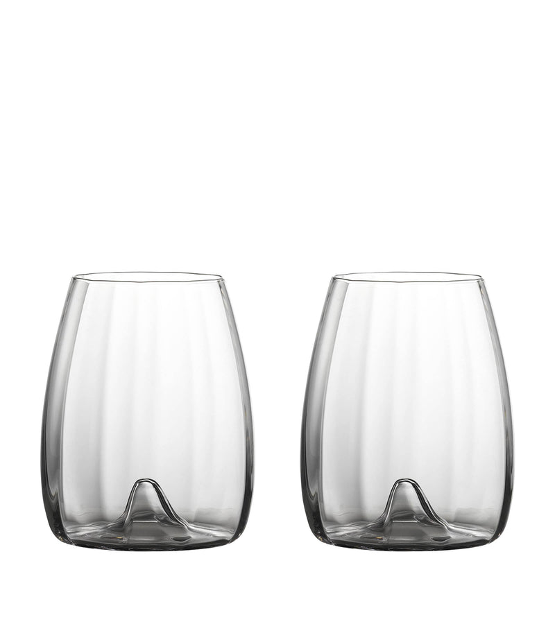 Waterford Elegance Optic stemless wine glasses set of 2 520ml (British brand)