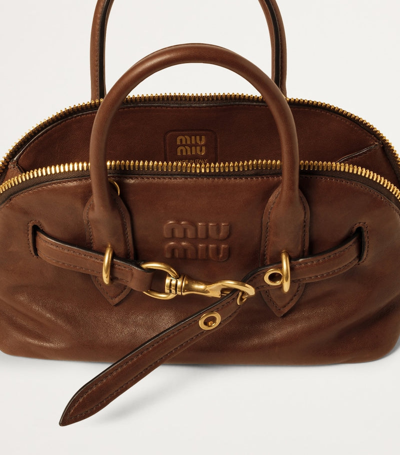Miu Miu Aventure lambskin top-handle bag UK version