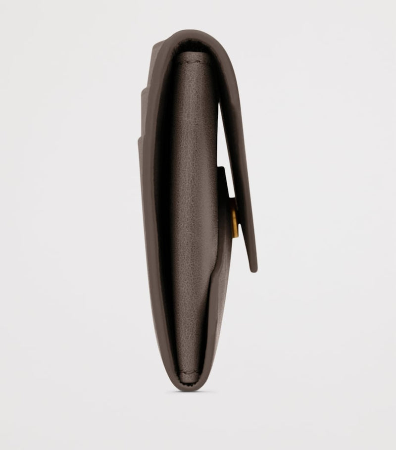 Saint Laurent letter card holder in calfskin leather, imported from the UK