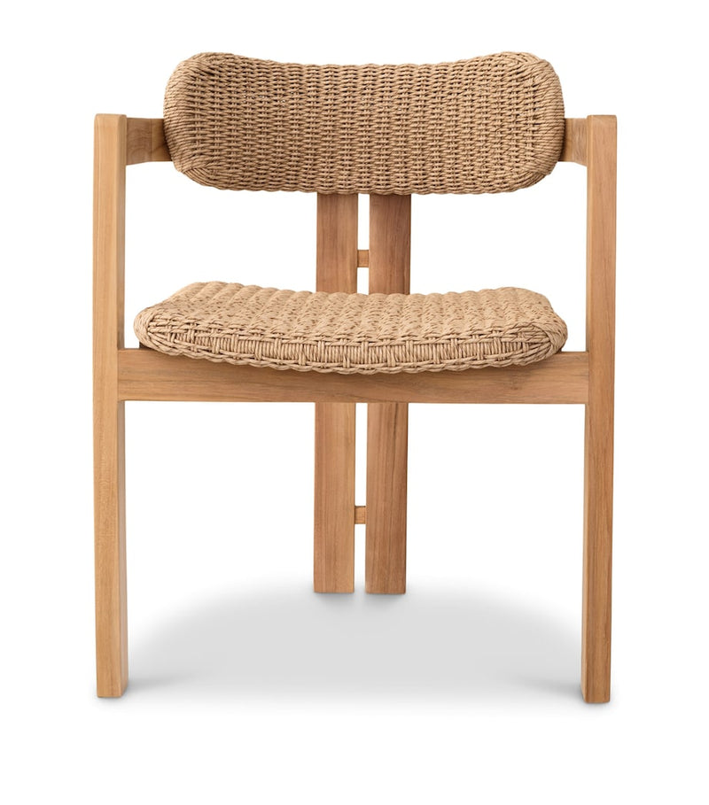 Eichholtz Teak Donato outdoor dining chair in Grade A teak (British brand)