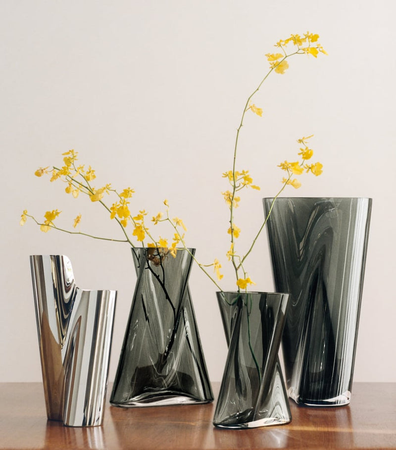Georg Jensen Lituus medium glass vase 24cm, imported from the UK