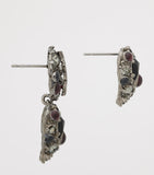 Saint Laurent Cassandre earrings, crystal hearts and brass, imported from the UK