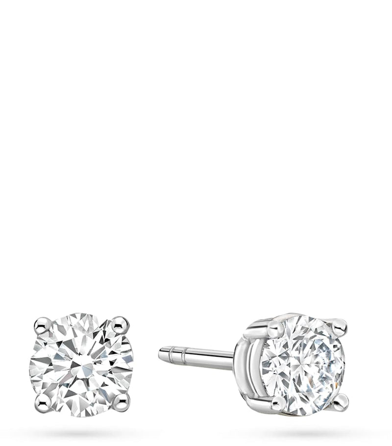 Boodles Platinum and Diamond Classic Stud Earrings - British product