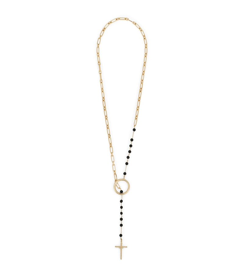 Dolce&Gabbana beaded rosary necklace gold-tone, UK version