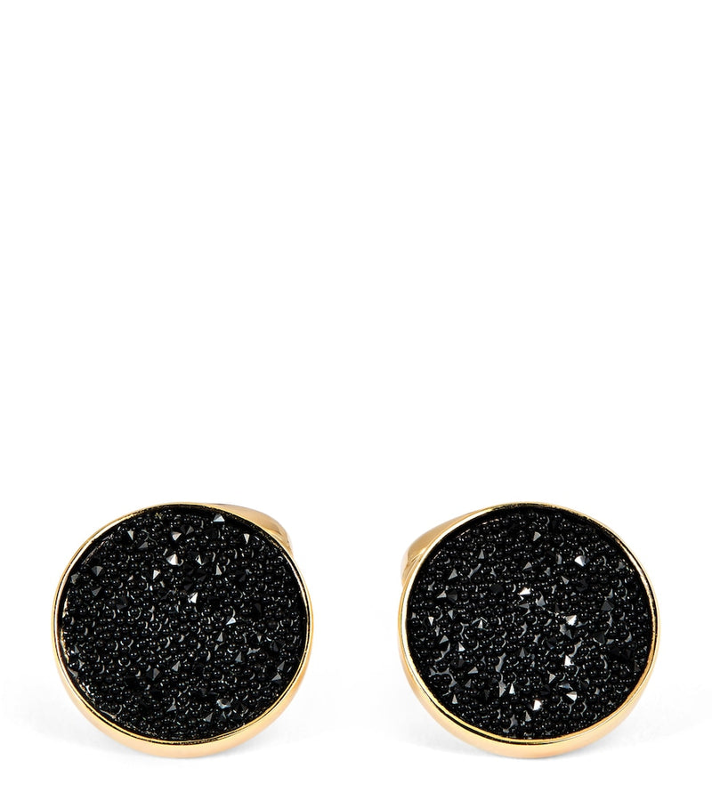 Babette Wasserman gold-plated Moondust round cufflinks, imported from the UK
