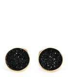 Babette Wasserman gold-plated Moondust round cufflinks, imported from the UK