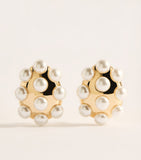 Carolina Herrera faux pearl stud earrings gold-tone, UK version
