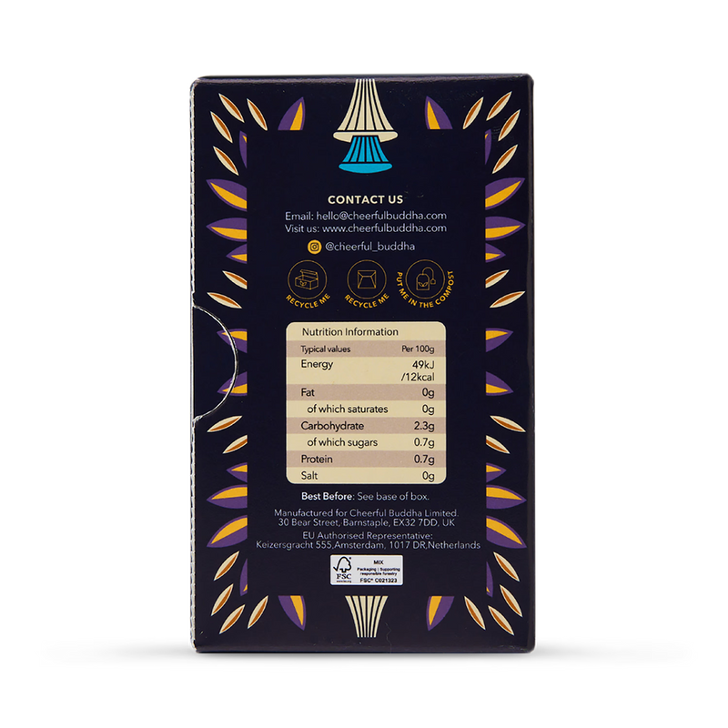Cheerful Buddha Lions Mane Mushroom Black Tea 15 Tea Bags