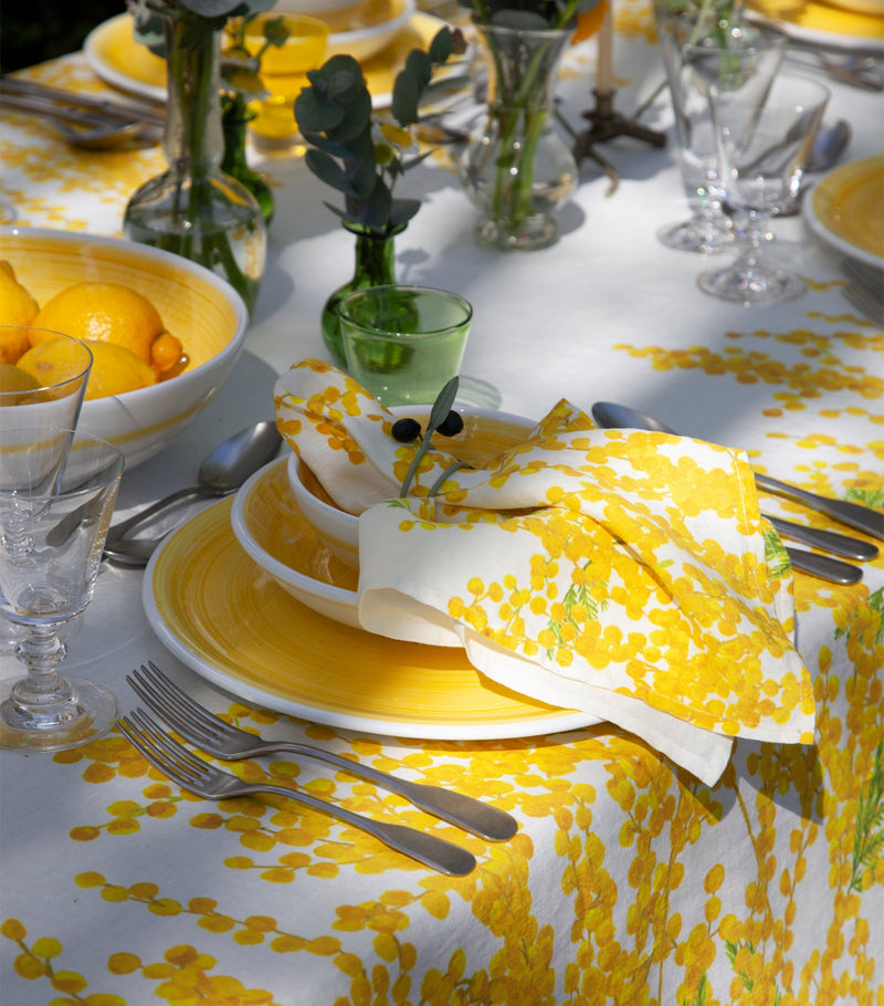 Summerill & Bishop linen Mimosa tablecloth 165cm x 380cm (British brand)