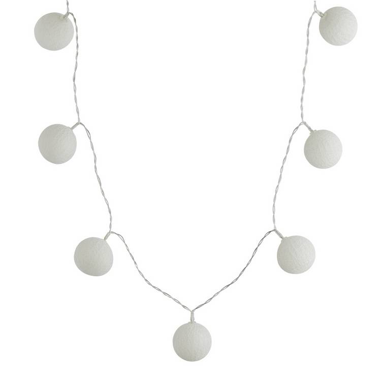 Argos Home white ball string lights 2m - British product
