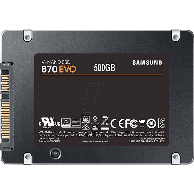 Samsung 870 EVO 500GB internal SSD, imported from the UK