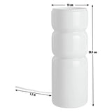 Habitat Parr white glass table lamp, imported from the UK