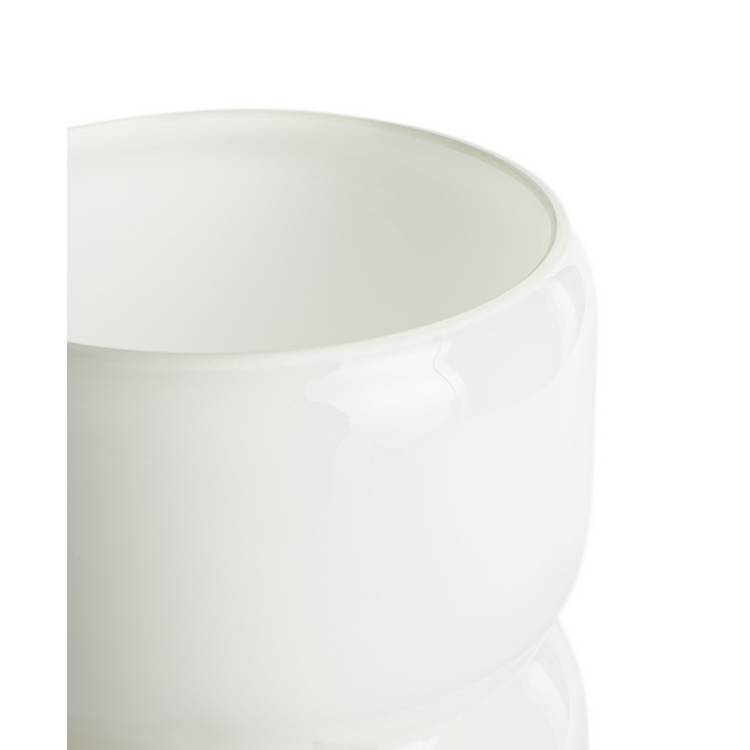 Habitat Parr white glass table lamp, imported from the UK