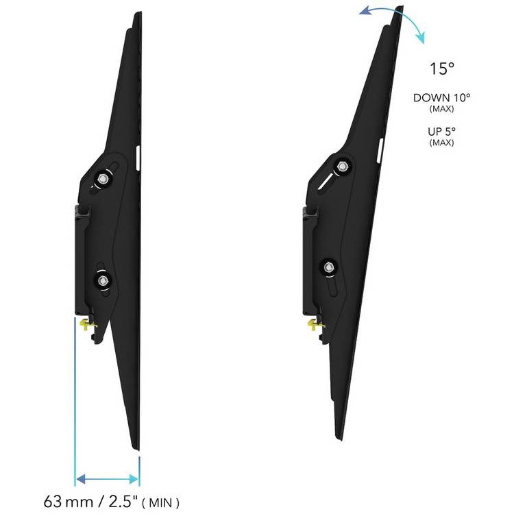 AVF tilting TV wall bracket 32-65 inch black (British brand)
