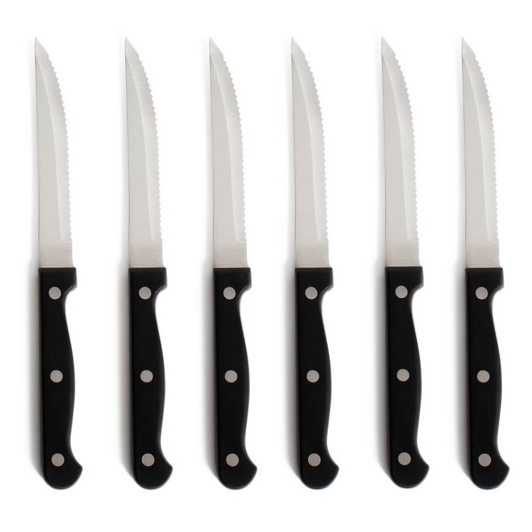 Argos Home steak knife set silver 6 piece, UK version