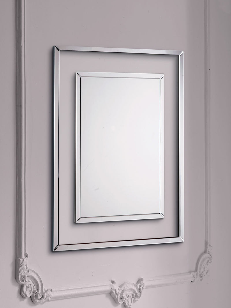 Laura Ashley Clear Evie Rectangular Mirror 100cm x 80cm, UK version