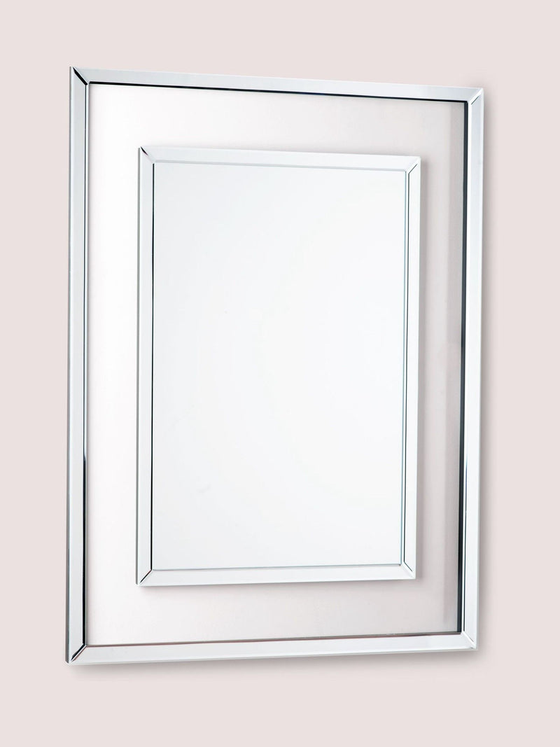 Laura Ashley Clear Evie Rectangular Mirror 100cm x 80cm, UK version