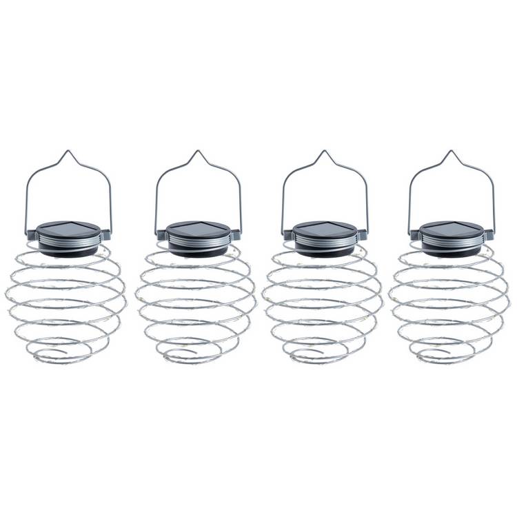 Argos Home solar mini wire lanterns 4 pack, imported from the UK