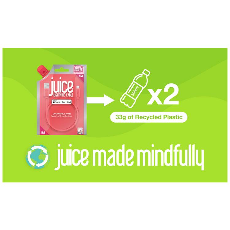 Juice USB to Lightning cable 1m coral, UK version