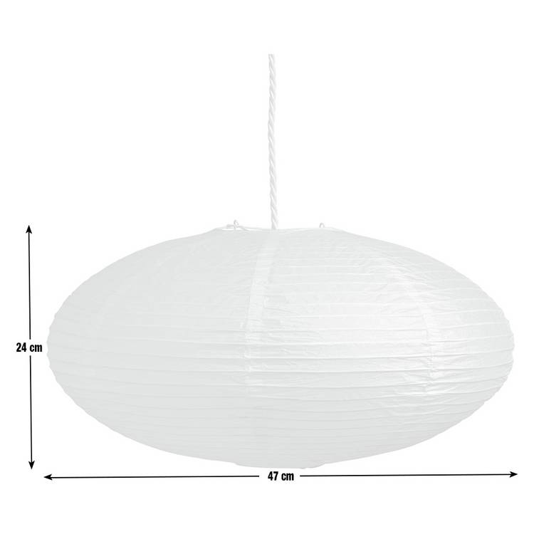 Habitat Varro white paper lampshade 47cm - British product
