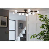 Habitat Alonso 9 light flush ceiling light black white (British brand)