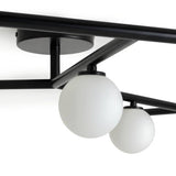 Habitat Alonso 9 light flush ceiling light black white (British brand)
