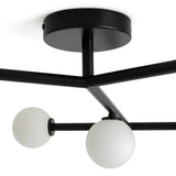 Habitat Alonso 9 light flush ceiling light black white (British brand)
