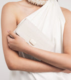 Jeffrey Levinson leather croc-embossed clutch bag, UK version