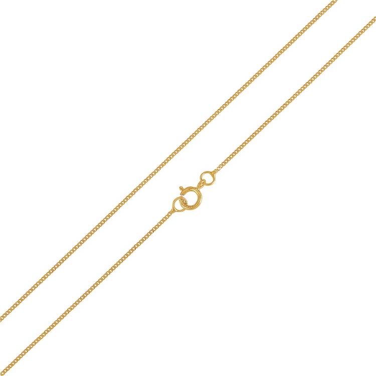 Revere 9ct gold fine curb chain necklace, UK version