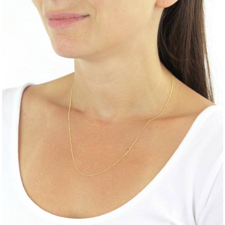 Revere 9ct gold fine curb chain necklace, UK version