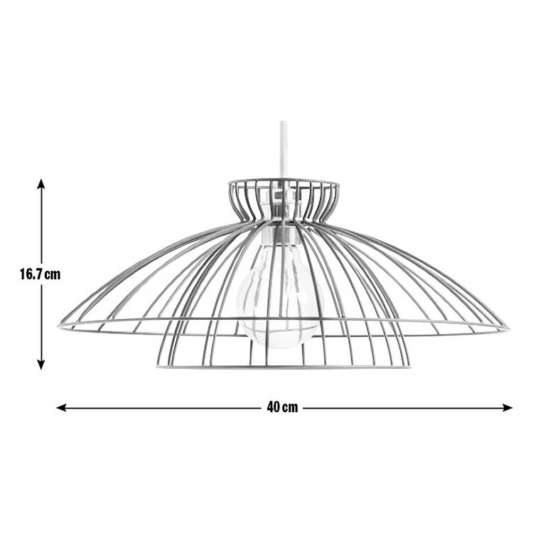 Argos Home Kiso black wire 2-tier lampshade 40cm, UK version