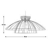 Argos Home Kiso black wire 2-tier lampshade 40cm, UK version