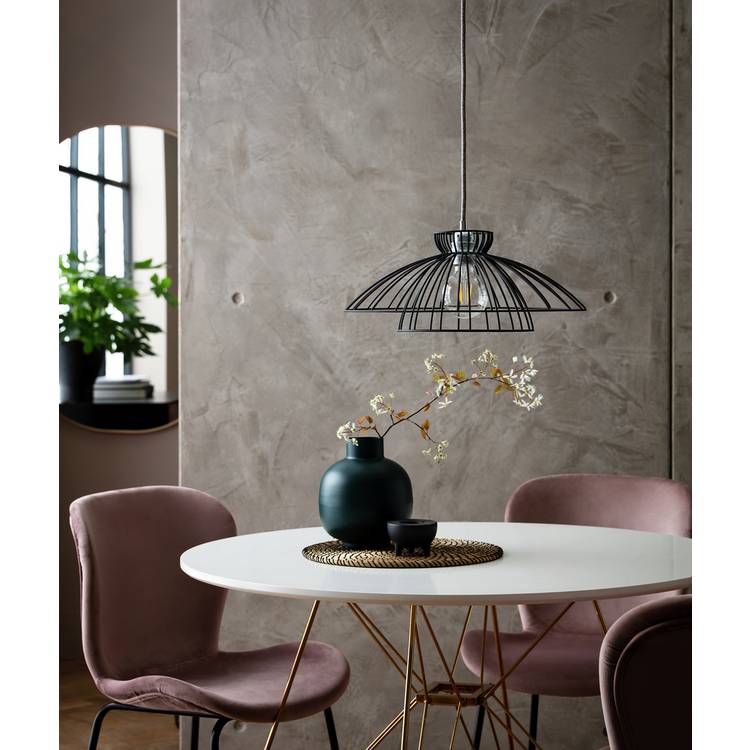 Argos Home Kiso black wire 2-tier lampshade 40cm, UK version