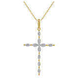 Argos Revere 9ct Gold 0.15ct Diamond Cross Pendant Necklace- Buy online at McGrocer