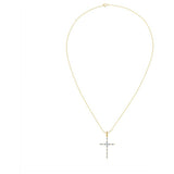 Revere 9ct gold diamond cross pendant 0.15ct 18 inch - British product