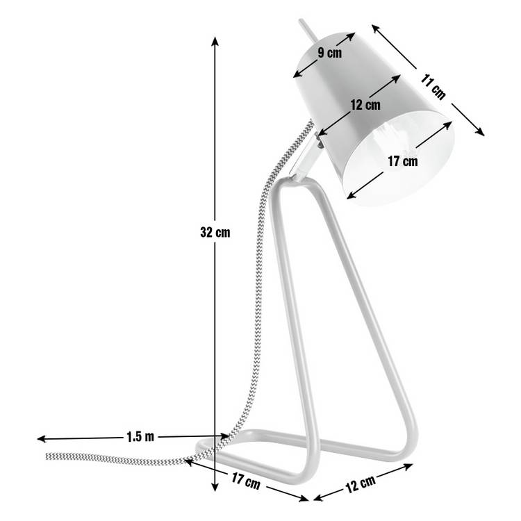 Habitat Lizzie desk lamp orange imported from the UK