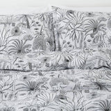 Habitat black white jungle print bedding set single - British product
