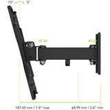 AVF multi-position TV wall bracket up to 43 inch, imported from the UK
