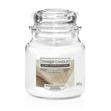 Yankee Candle scented candle White Linen & Lace medium, imported from the UK