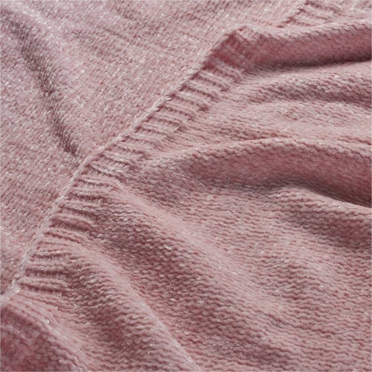 Habitat Chenille Throw blush pink 125x150cm - British product