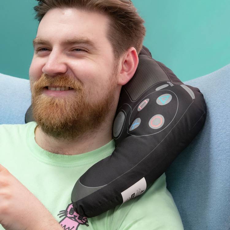 PlayStation controller shaped cushion 45x32cm, UK version