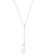 Harrods Sophie Bille Brahe Yellow Gold and Pearl Trois Moon Necklace, 42cm- Buy online at McGrocer