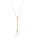 Sophie Bille Brahe yellow gold and pearl Trois Moon necklace, UK version