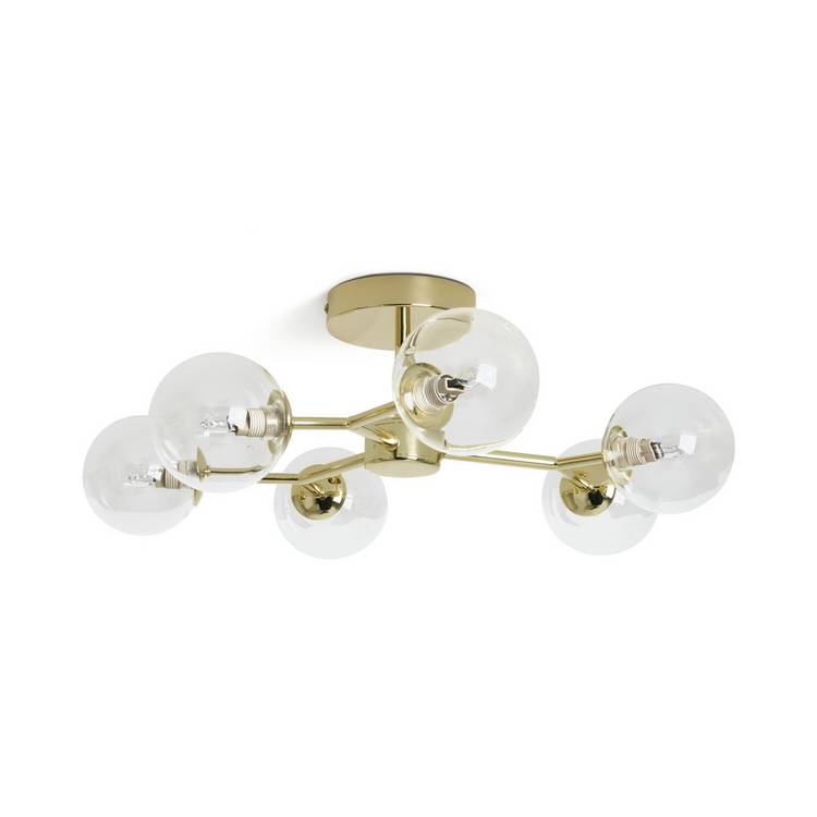 Argos Home Molecular flush ceiling light in brass - British brand