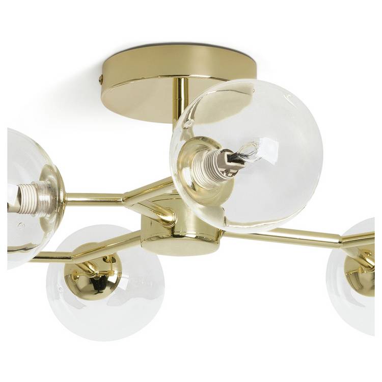 Argos Home Molecular flush ceiling light in brass - British brand