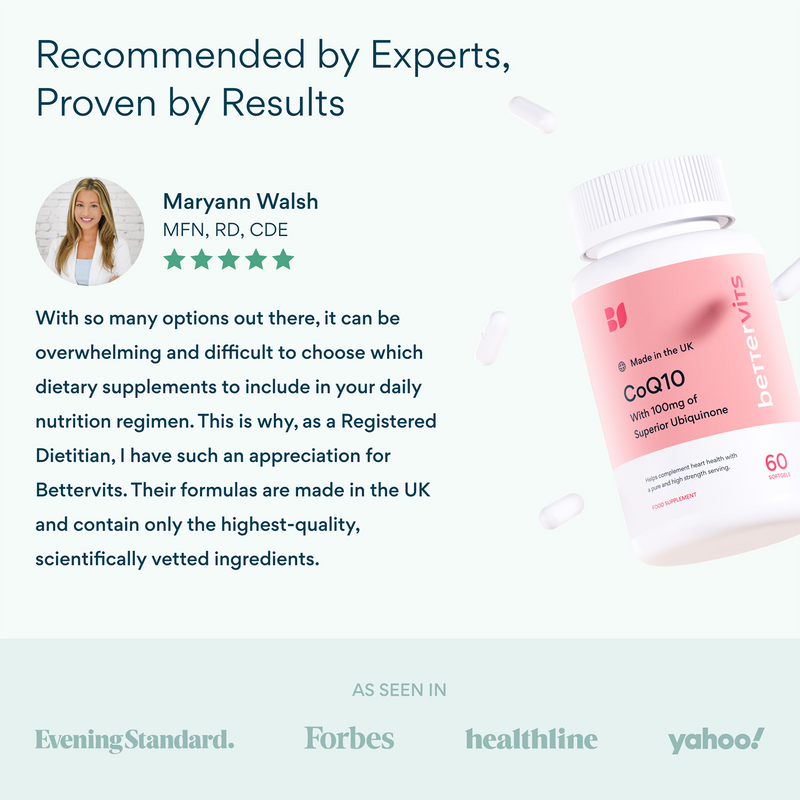 CoQ10 supplement 60 softgels, UK version