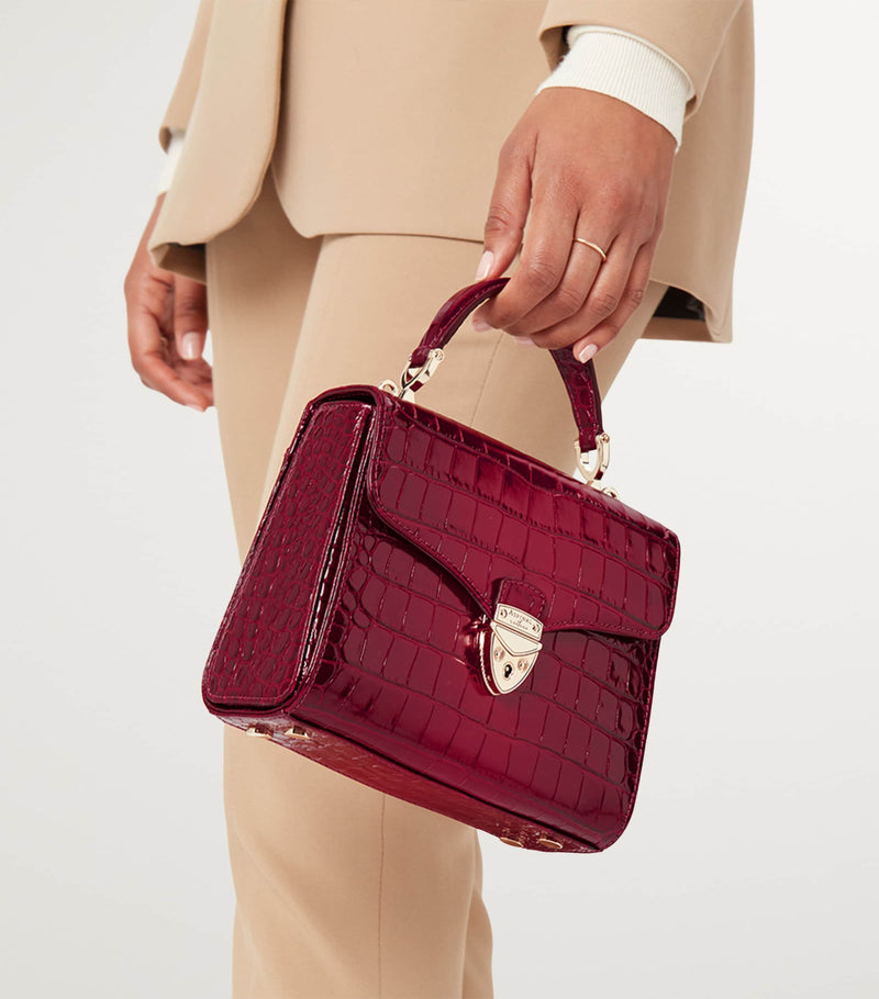 Aspinal of London Mayfair midi top-handle bag, imported from the UK