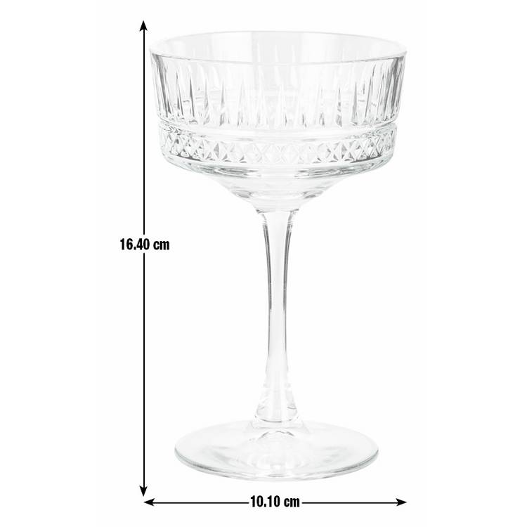 Argos Home pressed champagne coupe glasses set, imported from the UK