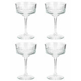 Argos Home pressed champagne coupe glasses set, imported from the UK